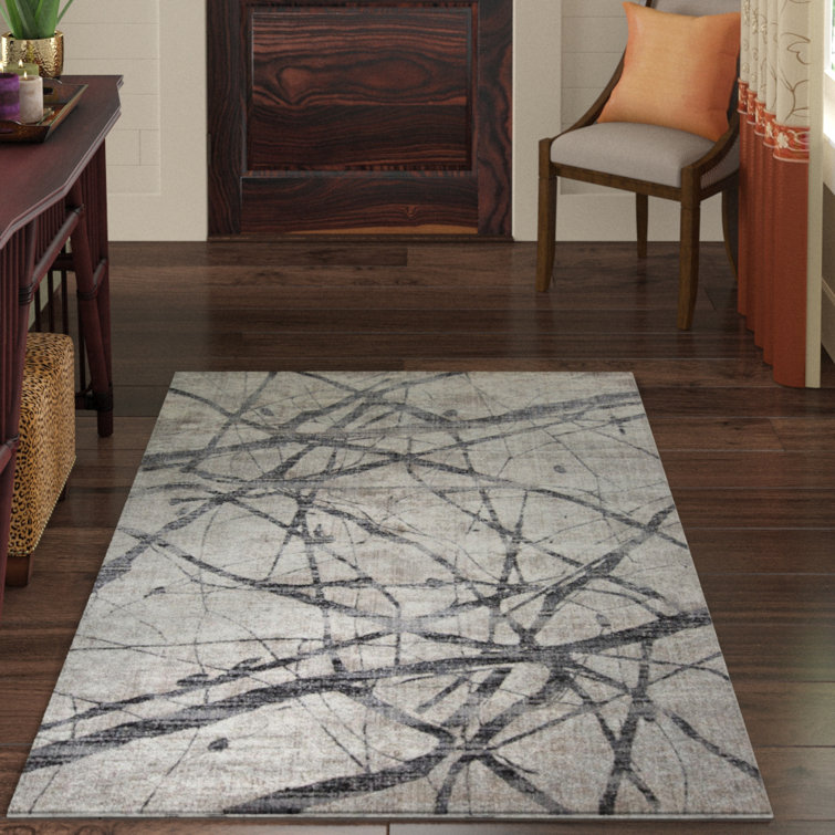 World Menagerie Costigan Charcoal/Gray Area Rug & Reviews Wayfair